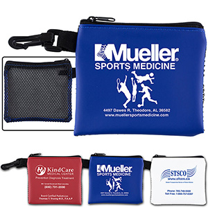 5" W x 4-1/4" H "DELOS" Mesh Zipper Storage Pouch